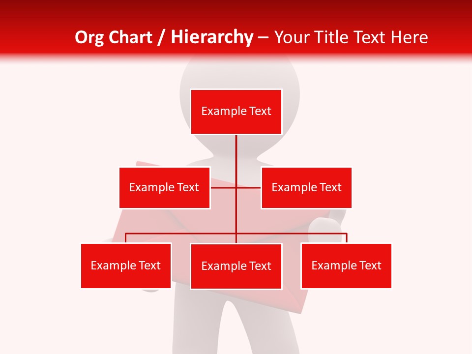 3D Postman With Big Red Envelope PowerPoint Template