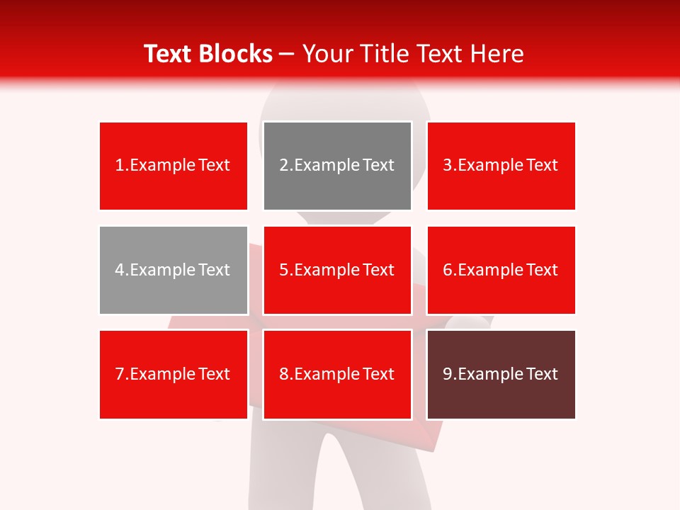 3D Postman With Big Red Envelope PowerPoint Template