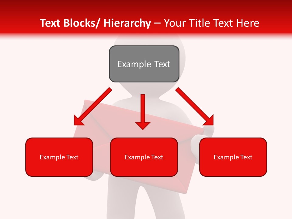 3D Postman With Big Red Envelope PowerPoint Template