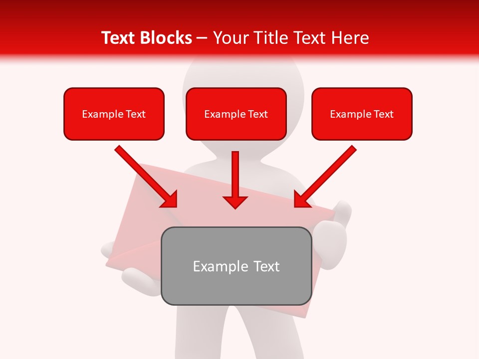 3D Postman With Big Red Envelope PowerPoint Template