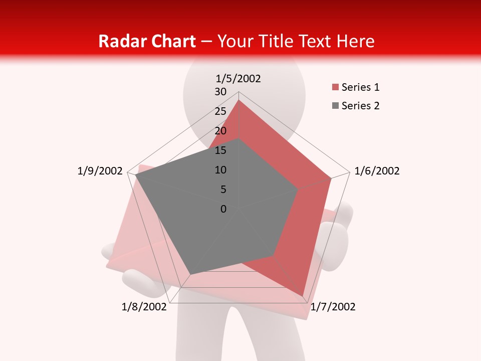 3D Postman With Big Red Envelope PowerPoint Template
