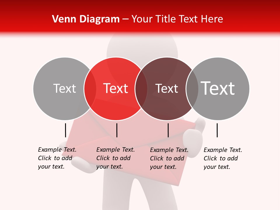 3D Postman With Big Red Envelope PowerPoint Template