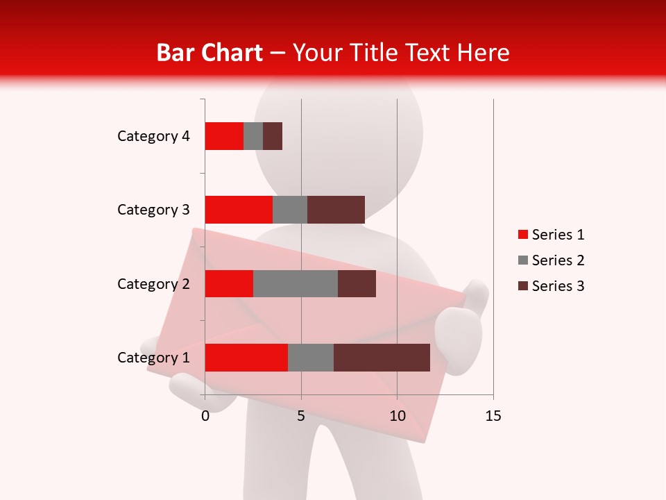 3D Postman With Big Red Envelope PowerPoint Template