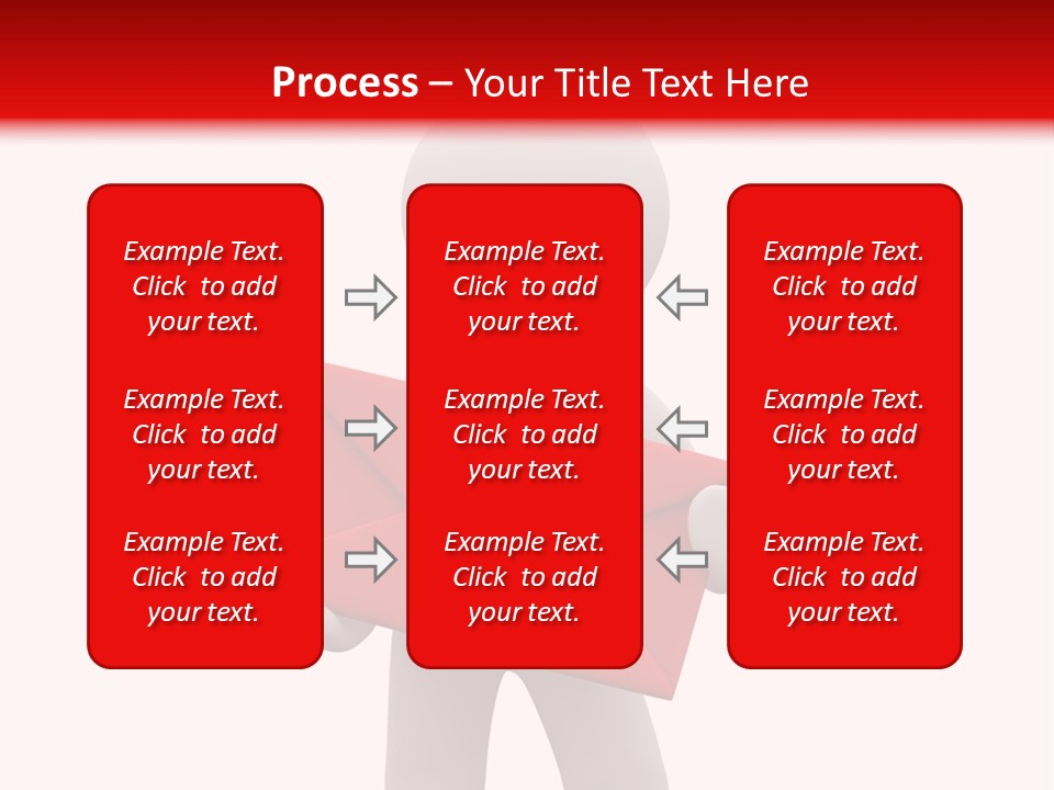 3D Postman With Big Red Envelope PowerPoint Template