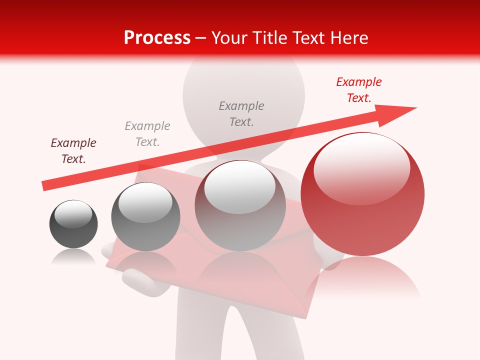 3D Postman With Big Red Envelope PowerPoint Template