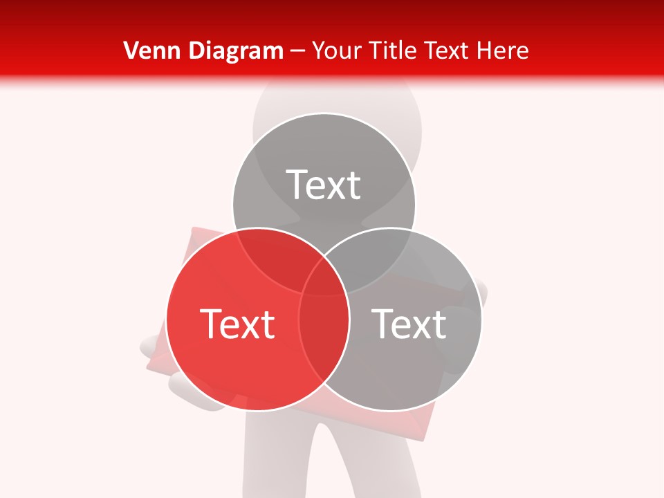 3D Postman With Big Red Envelope PowerPoint Template