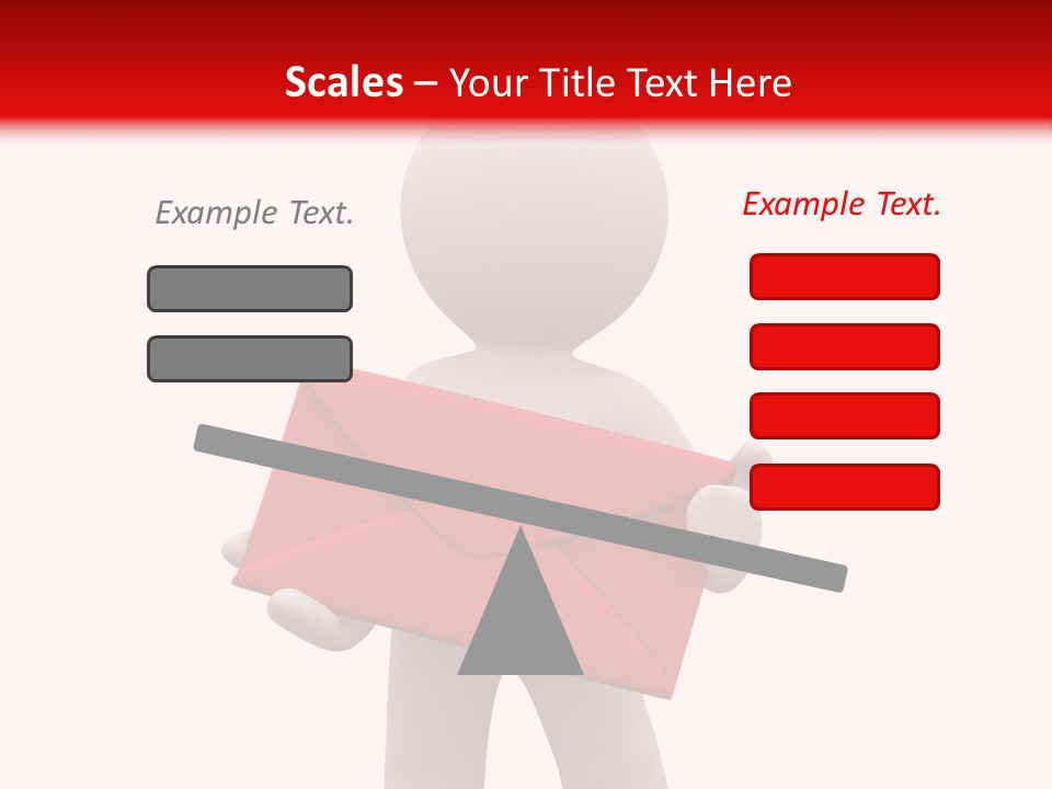 3D Postman With Big Red Envelope PowerPoint Template