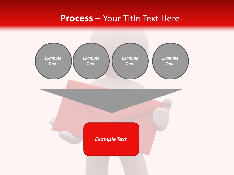 3D Postman With Big Red Envelope PowerPoint Template