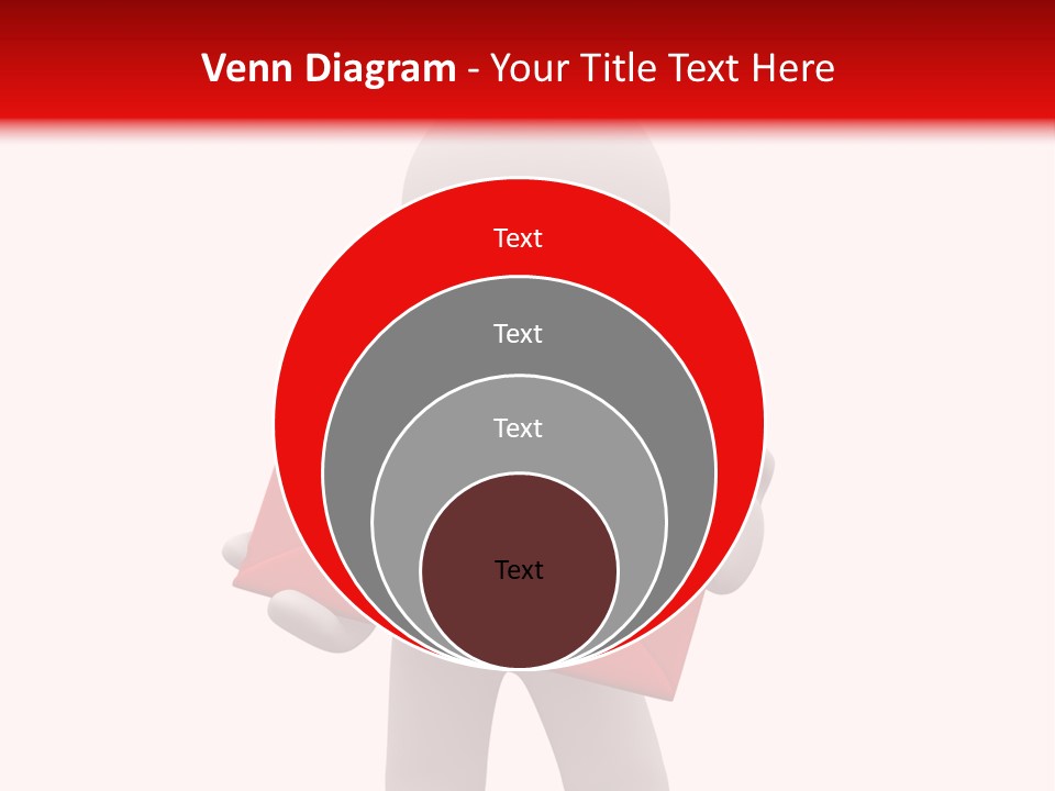 3D Postman With Big Red Envelope PowerPoint Template