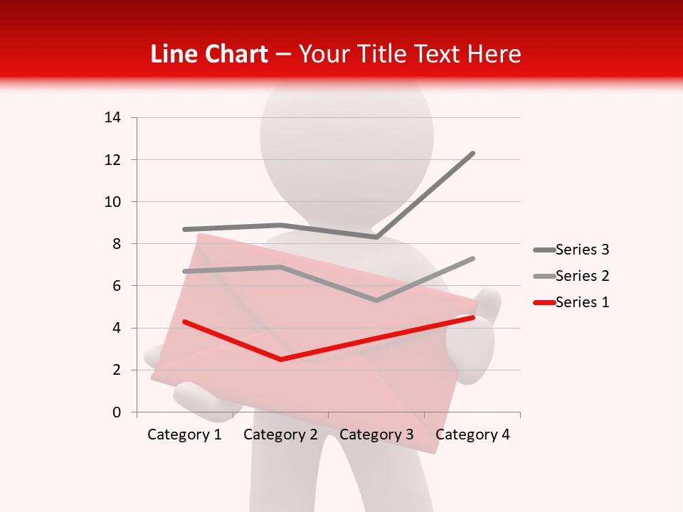 3D Postman With Big Red Envelope PowerPoint Template