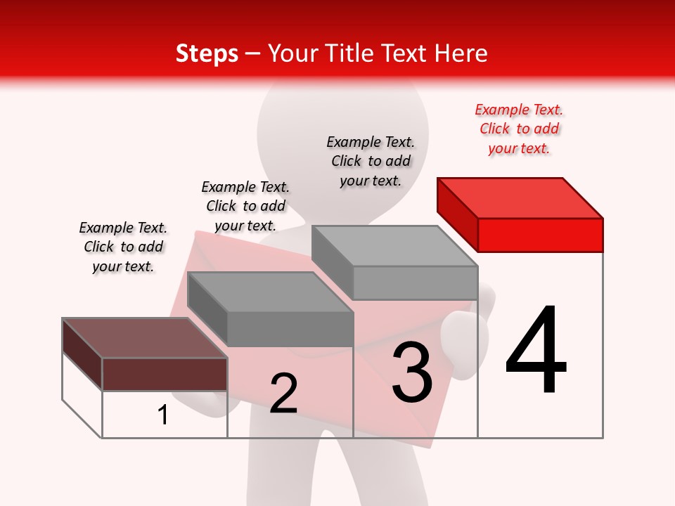 3D Postman With Big Red Envelope PowerPoint Template