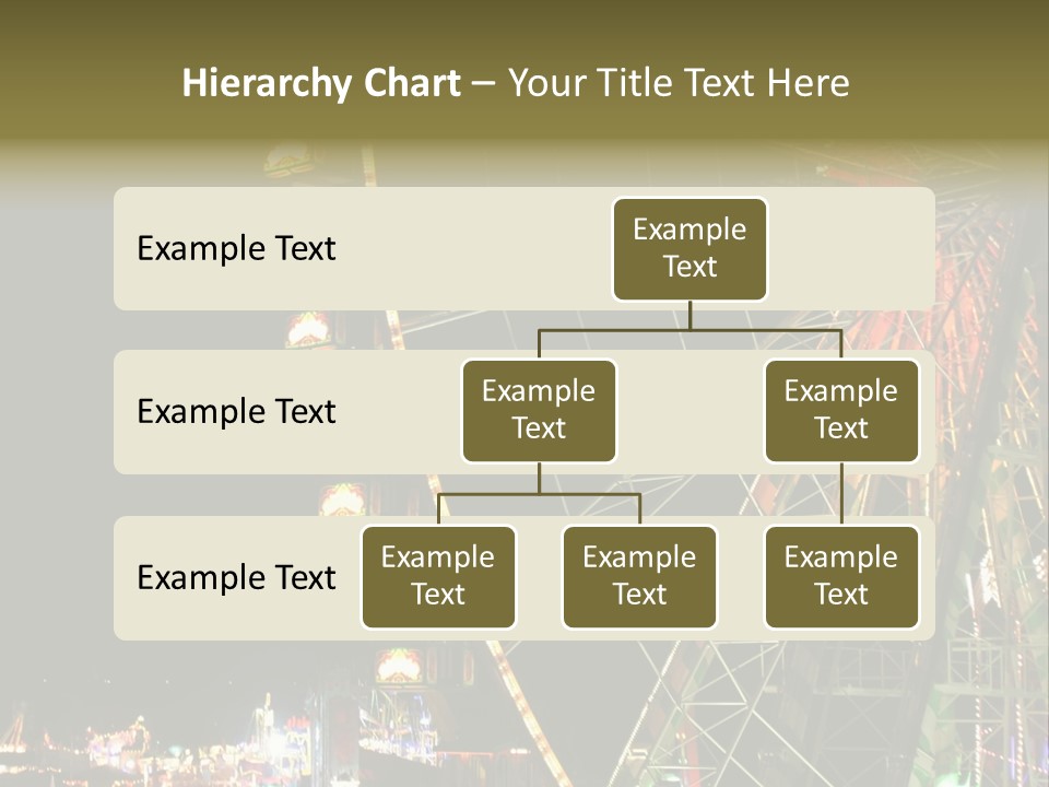 A Ferris Wheel Is Lit Up At Night PowerPoint Template