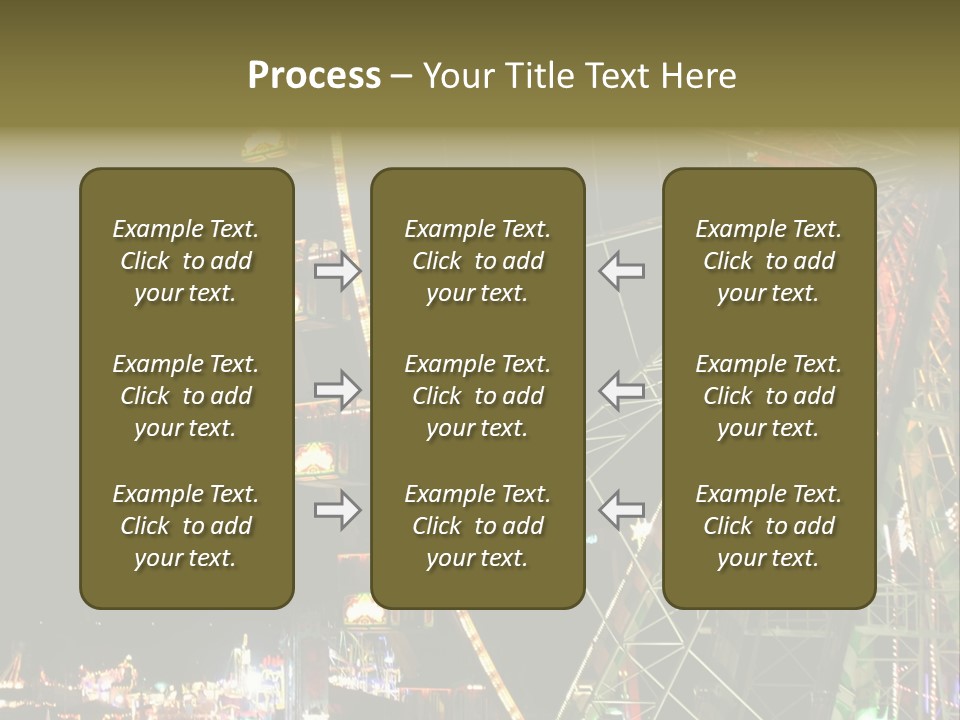 A Ferris Wheel Is Lit Up At Night PowerPoint Template