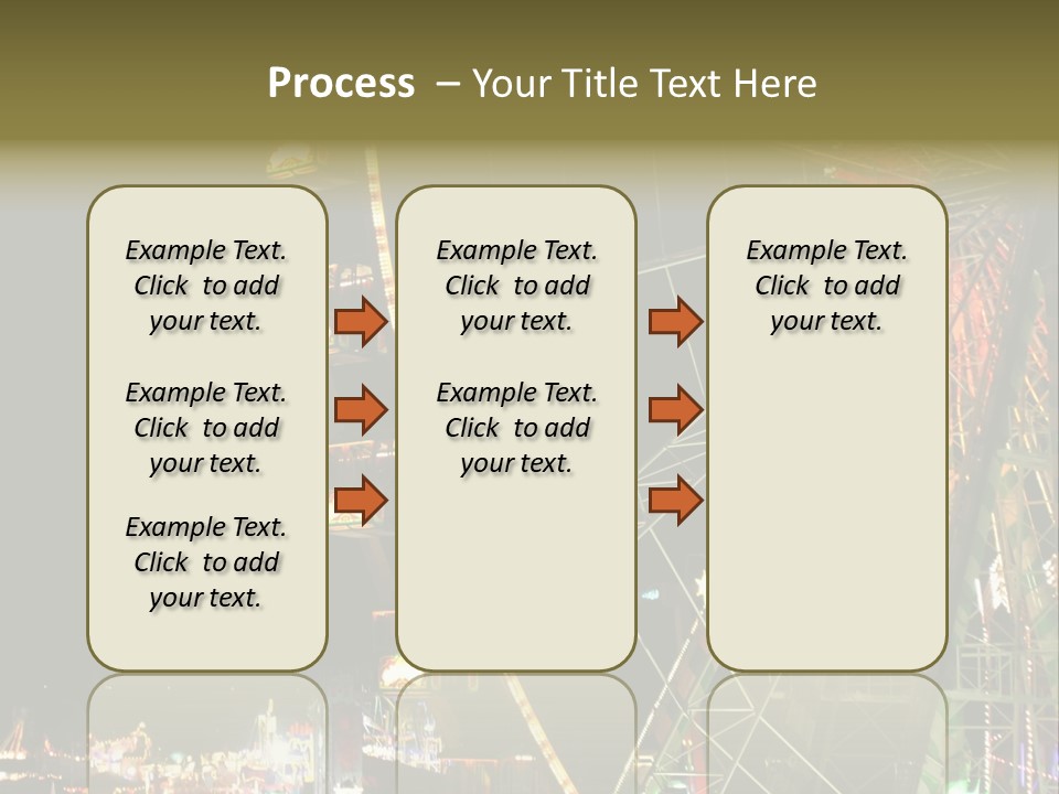 A Ferris Wheel Is Lit Up At Night PowerPoint Template