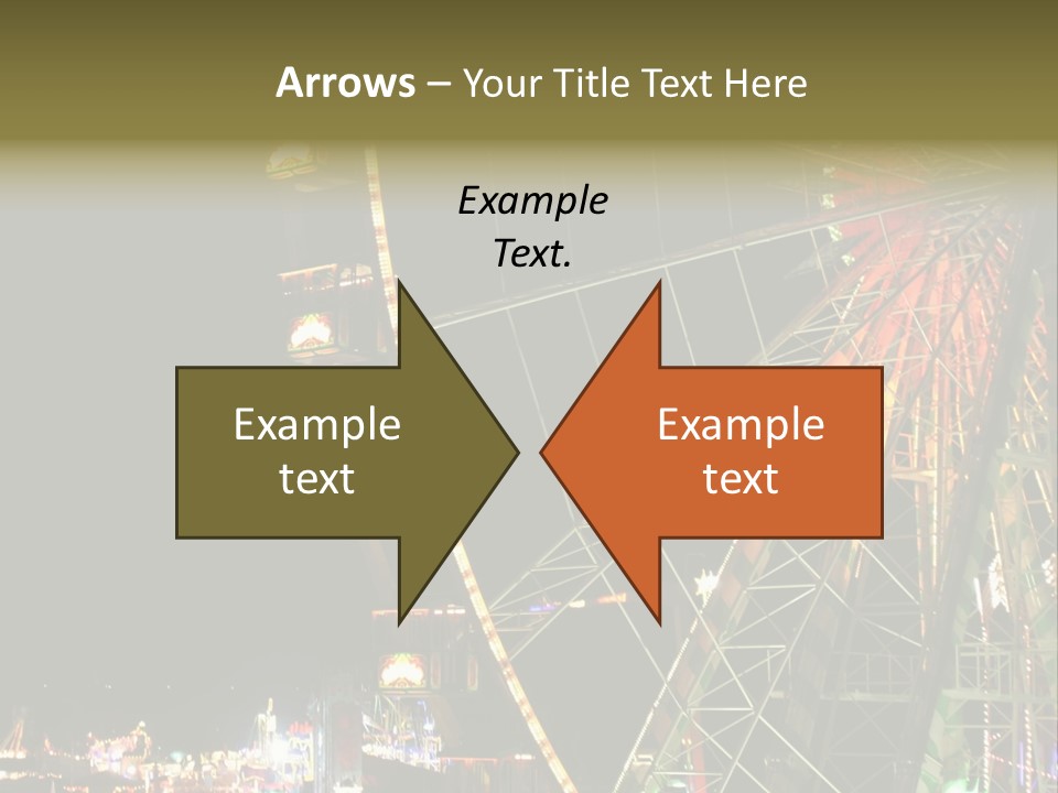 A Ferris Wheel Is Lit Up At Night PowerPoint Template