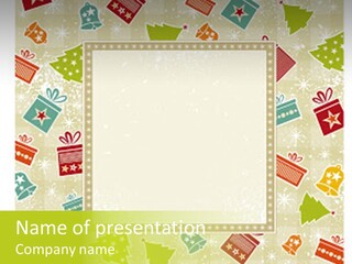 Beige Christmas Background, Vector Illustration Stock Vector Illustration: PowerPoint Template