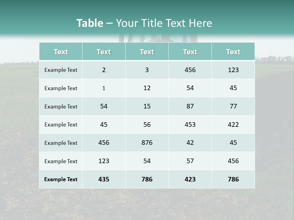 Red Tractor Working At Field PowerPoint Template
