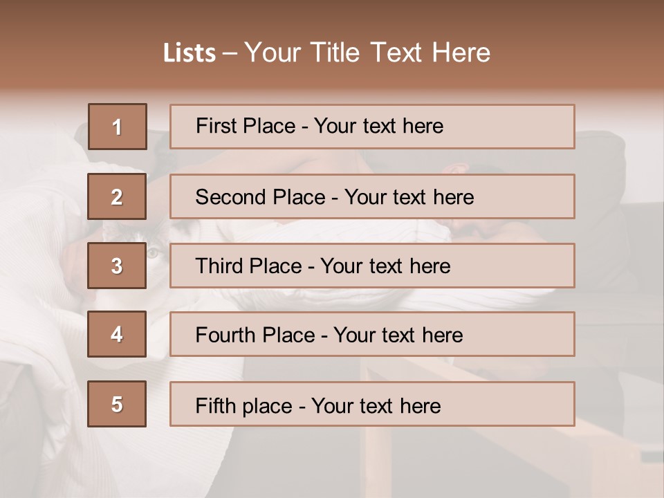 Man On Couch With Cat PowerPoint Template