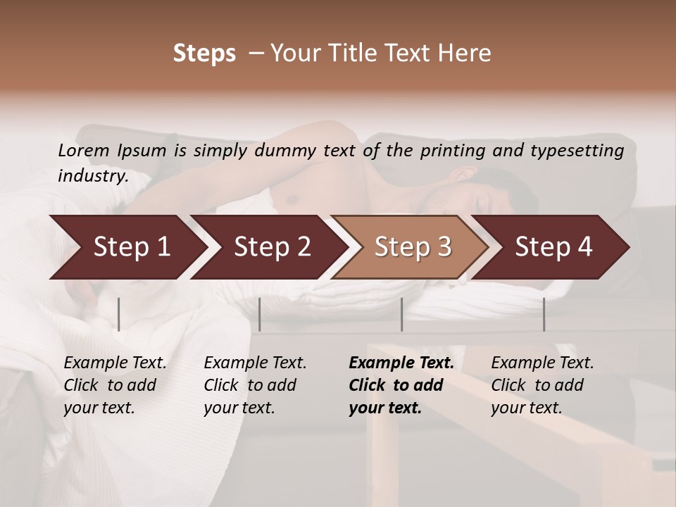 Man On Couch With Cat PowerPoint Template