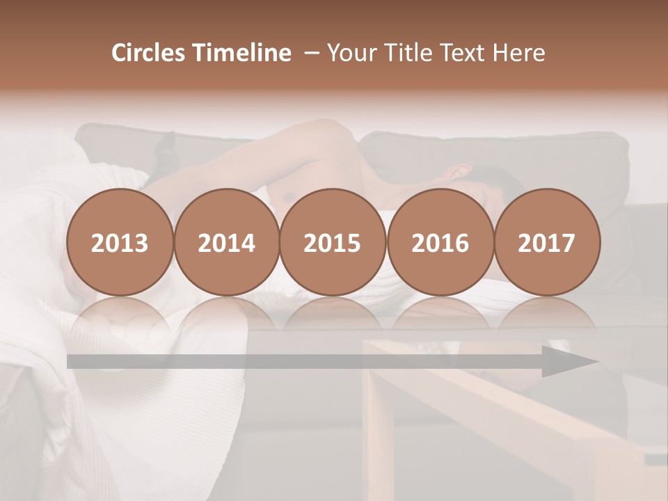 Man On Couch With Cat PowerPoint Template