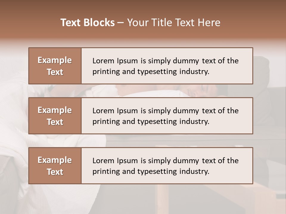 Man On Couch With Cat PowerPoint Template
