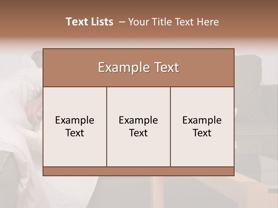 Man On Couch With Cat PowerPoint Template