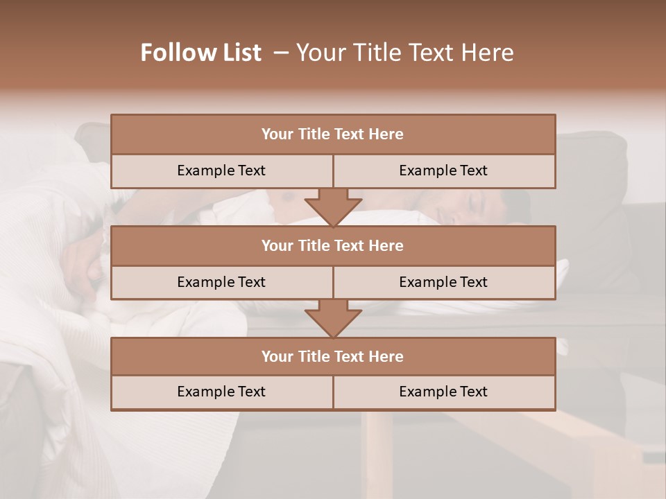Man On Couch With Cat PowerPoint Template