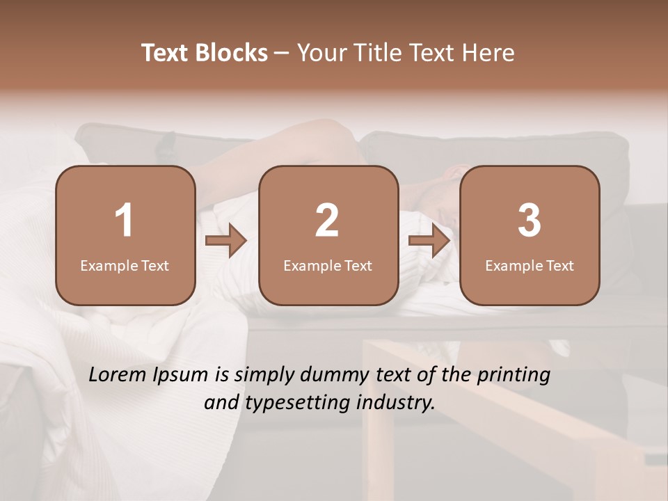 Man On Couch With Cat PowerPoint Template