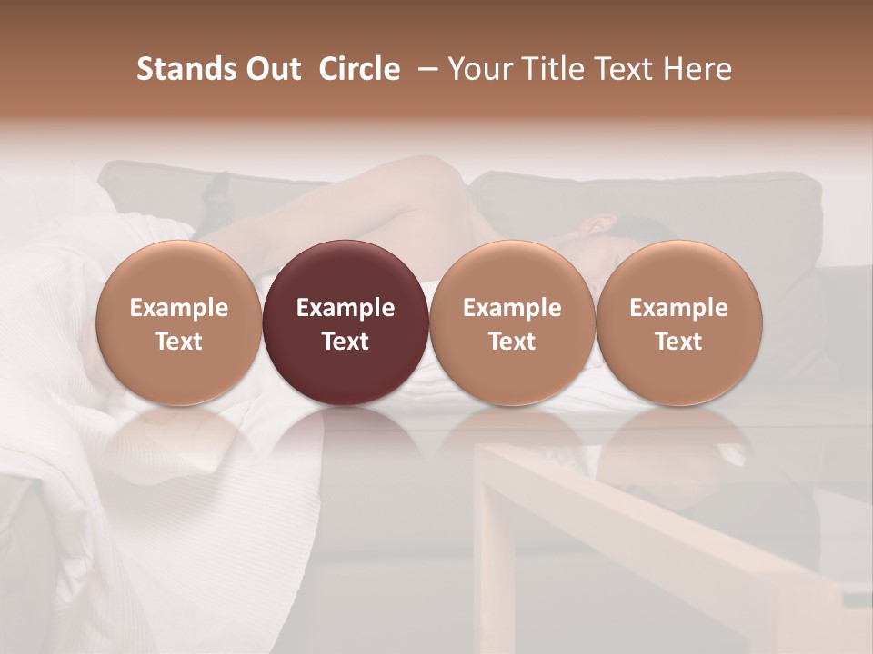 Man On Couch With Cat PowerPoint Template