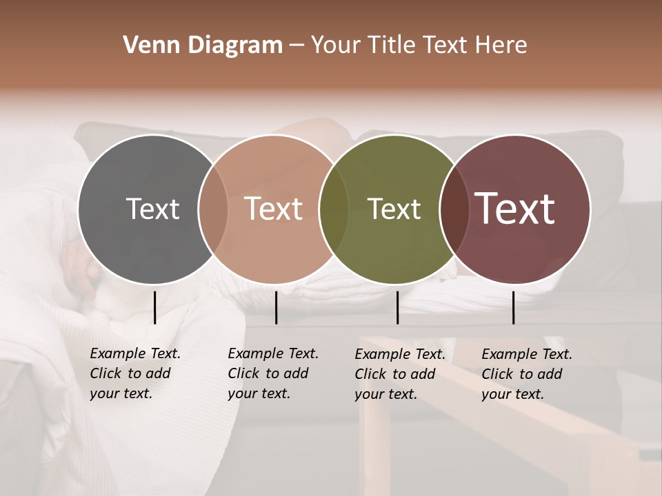 Man On Couch With Cat PowerPoint Template