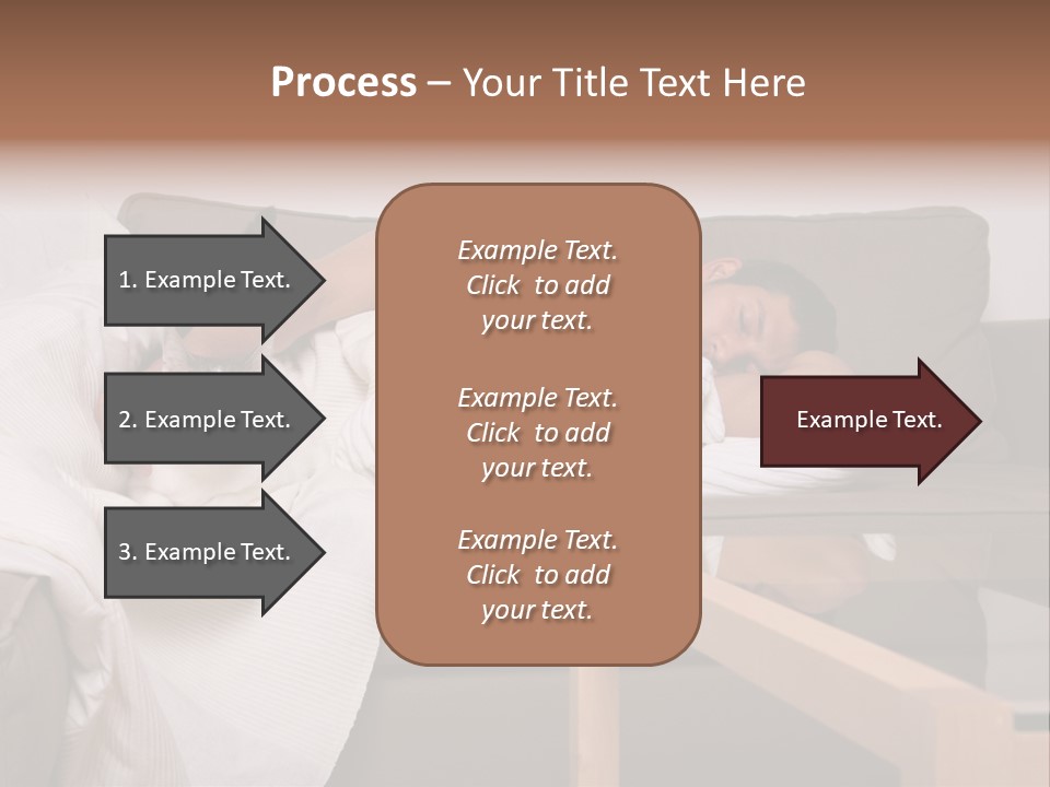 Man On Couch With Cat PowerPoint Template