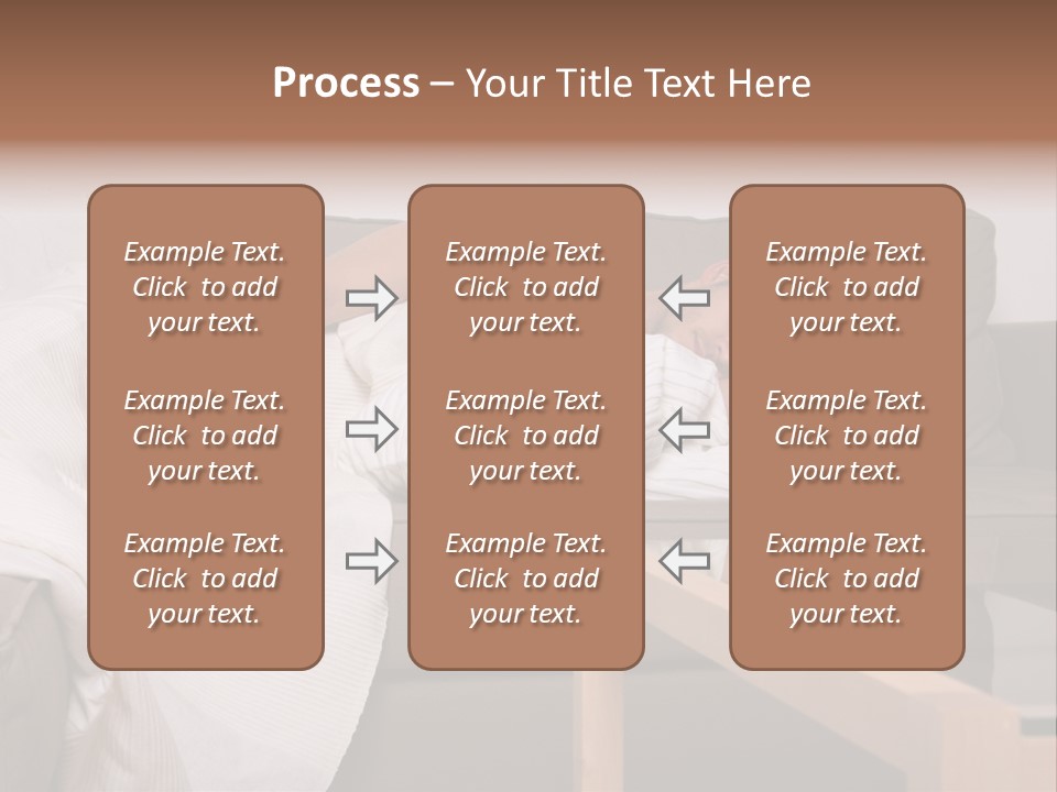Man On Couch With Cat PowerPoint Template