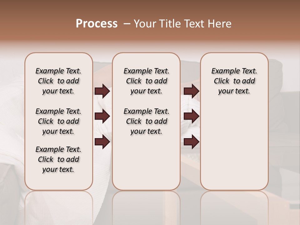 Man On Couch With Cat PowerPoint Template