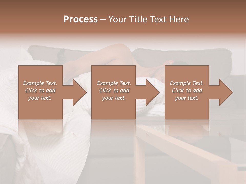 Man On Couch With Cat PowerPoint Template