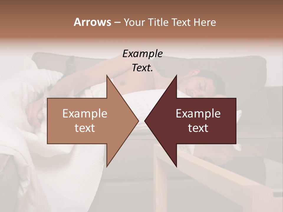 Man On Couch With Cat PowerPoint Template