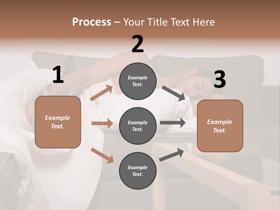 Man On Couch With Cat PowerPoint Template