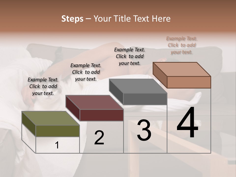 Man On Couch With Cat PowerPoint Template