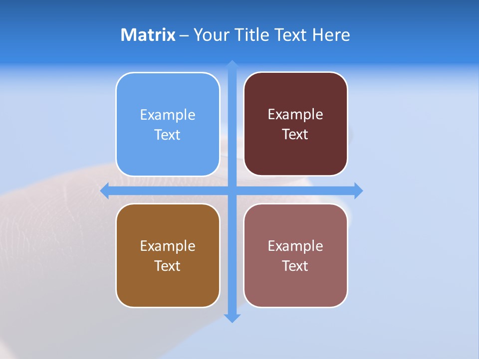 Finger Holding Contact Lens Over Blue Background PowerPoint Template