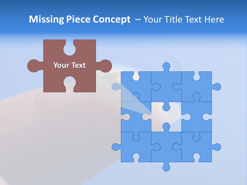 Finger Holding Contact Lens Over Blue Background PowerPoint Template