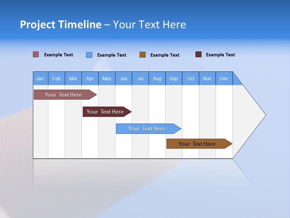 Finger Holding Contact Lens Over Blue Background PowerPoint Template