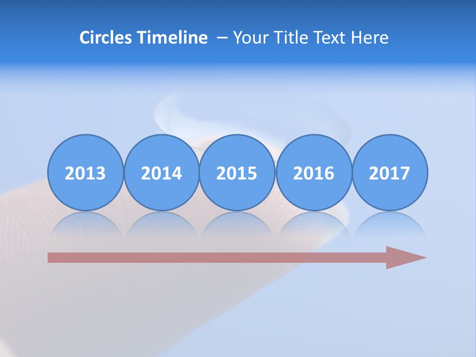 Finger Holding Contact Lens Over Blue Background PowerPoint Template