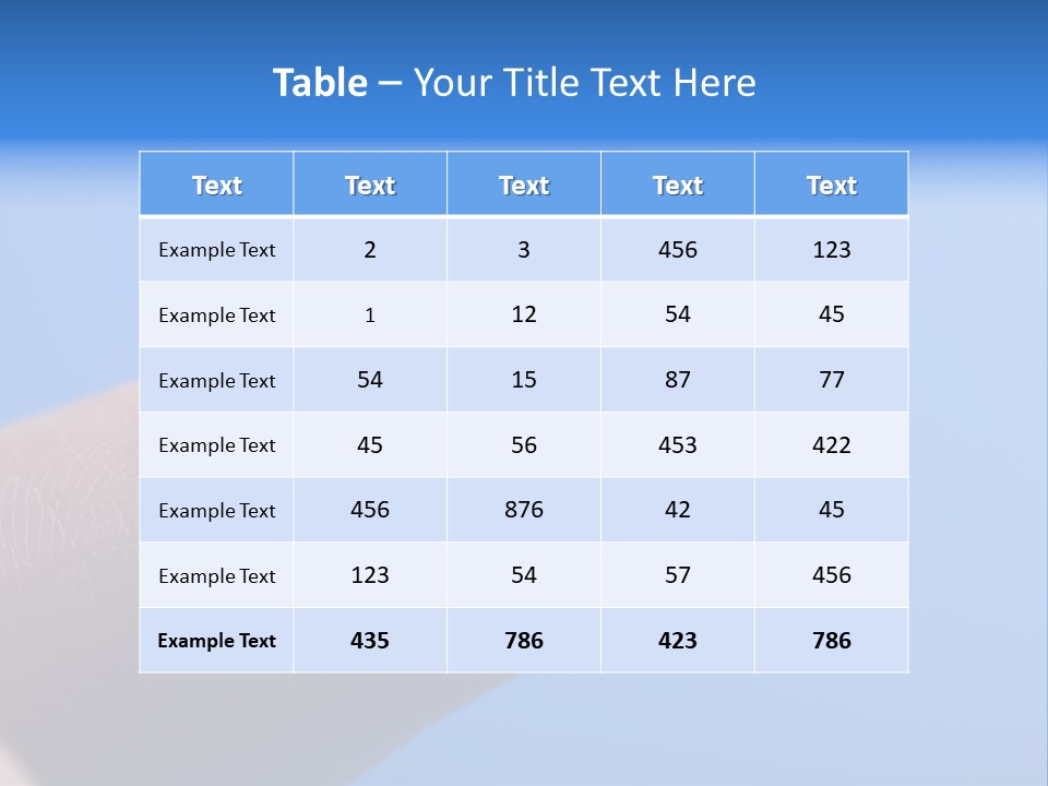 Finger Holding Contact Lens Over Blue Background PowerPoint Template