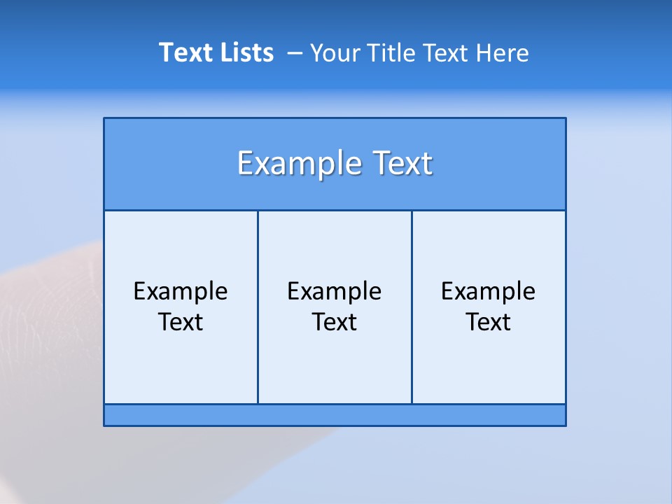 Finger Holding Contact Lens Over Blue Background PowerPoint Template