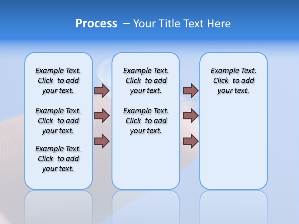Finger Holding Contact Lens Over Blue Background PowerPoint Template