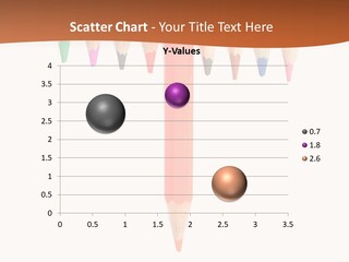 Joint Crayons Aligned With The Orange Leaving PowerPoint Template