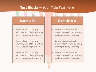 Joint Crayons Aligned With The Orange Leaving PowerPoint Template