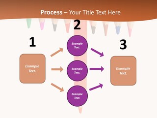 Joint Crayons Aligned With The Orange Leaving PowerPoint Template