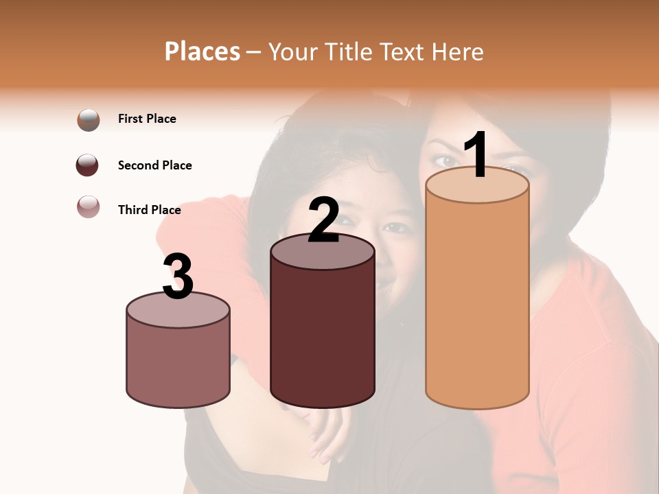 Two Beautiful Sisters From Asian Background. PowerPoint Template