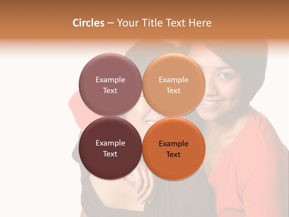 Two Beautiful Sisters From Asian Background. PowerPoint Template