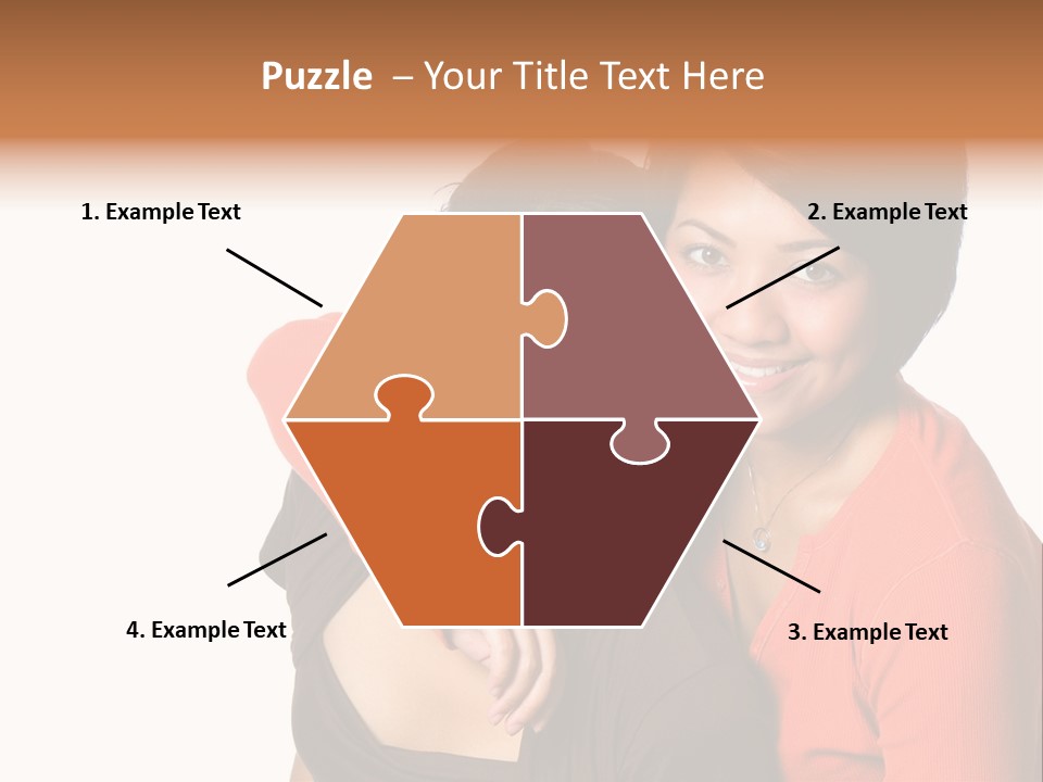 Two Beautiful Sisters From Asian Background. PowerPoint Template